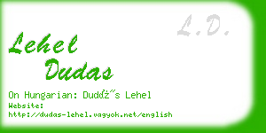 lehel dudas business card